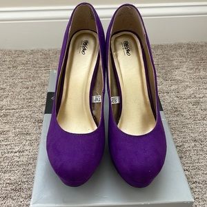 Mossimo Paisley platform heels, purple color, size 8.5, gently used